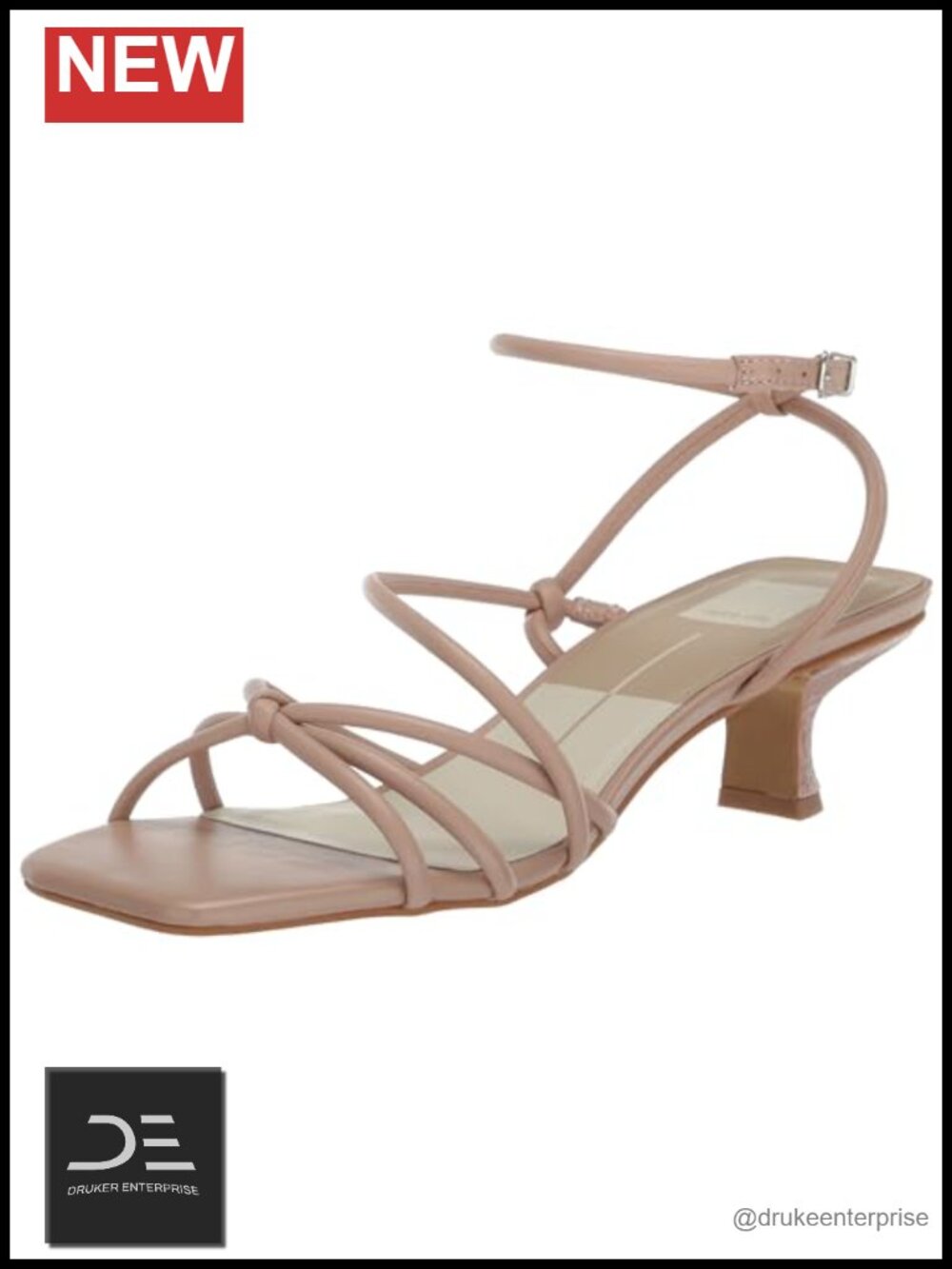 Leather Strappy Gladiator Sandals Block Heel Square Toe Ankle Strap